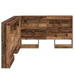 Casa si Gradina - Mobilier - Paturi si accesorii - Accesorii paturi - Tablie de pat cu LED, gri inchis, 93x16x118/128 cm, textil - Infinity.ro
