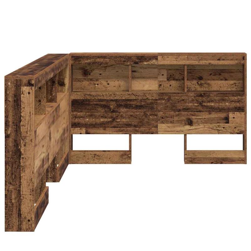 Casa si Gradina - Mobilier - Paturi si accesorii - Accesorii paturi - Tablie de pat cu LED, gri inchis, 93x16x118/128 cm, textil - Infinity.ro