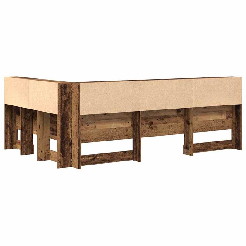 Casa si Gradina - Mobilier - Paturi si accesorii - Accesorii paturi - Tablie de pat cu LED, gri inchis, 93x16x118/128 cm, textil - Infinity.ro