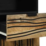 Casa si Gradina - Mobilier - Seturi de mobilier - Seturi baie - Set de mobilier pentru baie cu sertar cu raft cu depozitare cu usa cu oglinda 3 pcs Maro Inalt - Infinity.ro