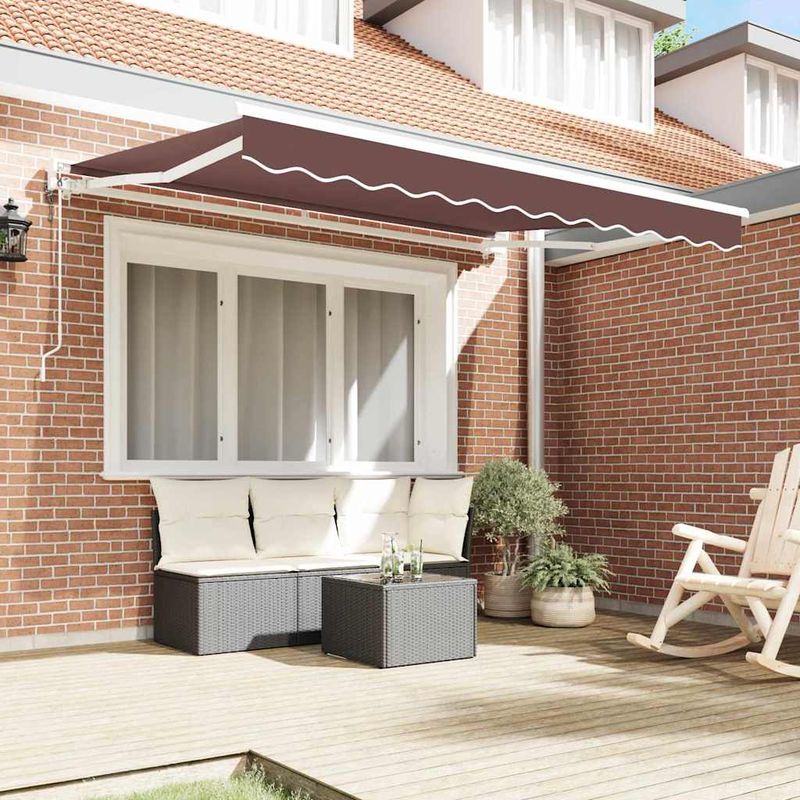Casa si Gradina - Gradina si terasa - Umbrele si pavilioane - Pavilioane - Cortina Retractabila Manual Maro 350x200 cm - Infinity.ro