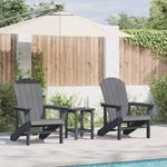Casa si Gradina - Gradina si terasa - Mobilier exterior - Scaune si sezlonguri gradina - Set de lounge de gradina 3 piese Gri deschis HDPE - Infinity.ro