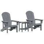 Casa si Gradina - Gradina si terasa - Mobilier exterior - Scaune si sezlonguri gradina - Set de lounge de gradina 3 piese Gri deschis HDPE - Infinity.ro