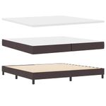 Casa si Gradina - Mobilier - Paturi si accesorii - Paturi - Pat cu arcuri Maro inchis 200 x 200 cm Tesatura si Spuma - Infinity.ro