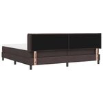 Casa si Gradina - Mobilier - Paturi si accesorii - Paturi - Pat cu arcuri Maro inchis 200 x 200 cm Tesatura si Spuma - Infinity.ro