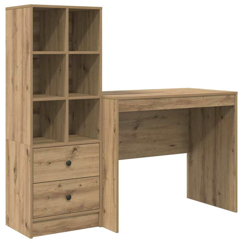 Casa si Gradina - Mobilier - Mese si birouri - Birouri - Birou cu spatiu de stocare Stejar artizanal Lemn prelucrat - Infinity.ro
