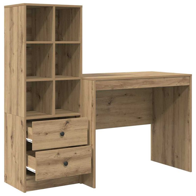 Casa si Gradina - Mobilier - Mese si birouri - Birouri - Birou cu spatiu de stocare Stejar artizanal Lemn prelucrat - Infinity.ro