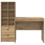 Casa si Gradina - Mobilier - Mese si birouri - Birouri - Birou cu spatiu de stocare Stejar artizanal Lemn prelucrat - Infinity.ro