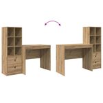 Casa si Gradina - Mobilier - Mese si birouri - Birouri - Birou cu spatiu de stocare Stejar artizanal Lemn prelucrat - Infinity.ro