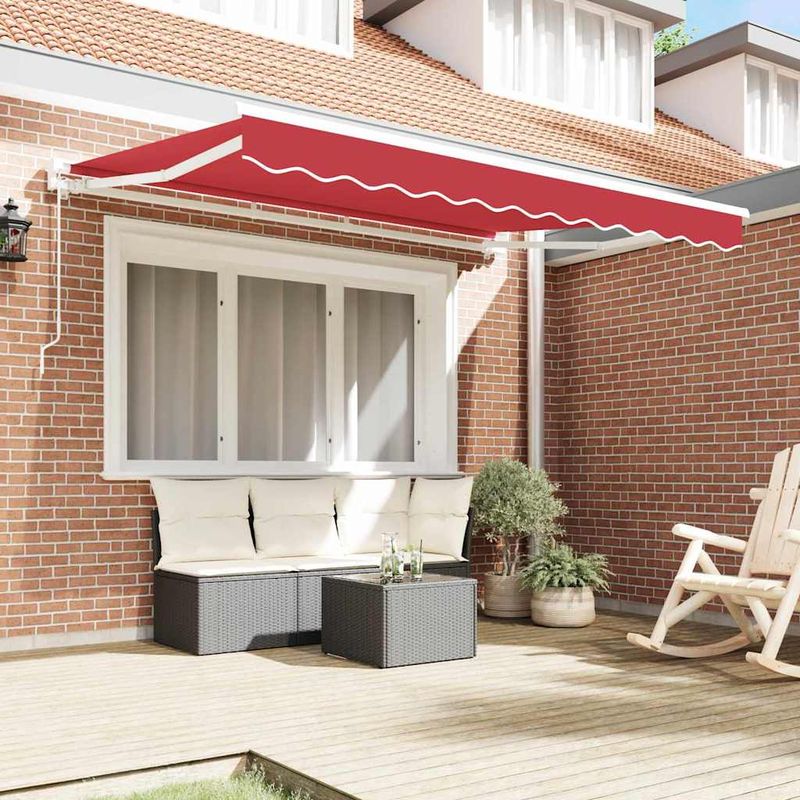 Casa si Gradina - Gradina si terasa - Umbrele si pavilioane - Pavilioane - Cortina Retractabila Manual Rosu 350x200 cm - Infinity.ro
