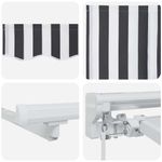 Casa si Gradina - Gradina si terasa - Umbrele si pavilioane - Pavilioane - Cortina Retractabila Manual Antracit si Alb 350x200 cm - Infinity.ro