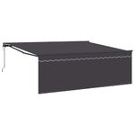 Casa si Gradina - Gradina si terasa - Umbrele si pavilioane - Pavilioane - Cortina Retractabila Manual Portocalie si alba 350x250 cm - Infinity.ro