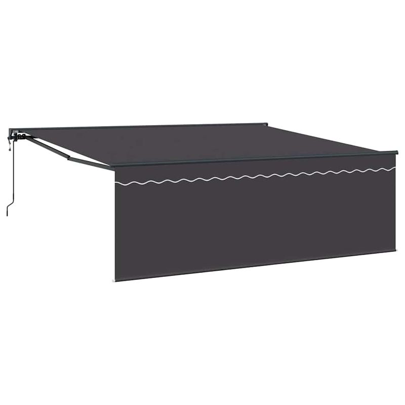 Casa si Gradina - Gradina si terasa - Umbrele si pavilioane - Pavilioane - Cortina Retractabila Manual Portocalie si alba 350x250 cm - Infinity.ro