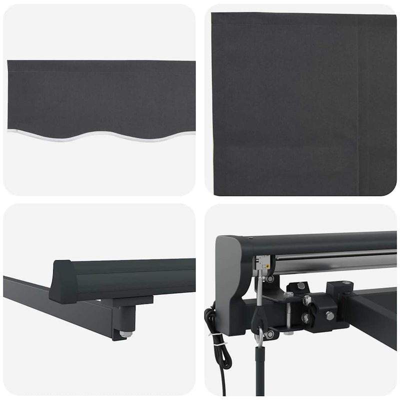 Casa si Gradina - Gradina si terasa - Umbrele si pavilioane - Pavilioane - Cortina Retractabila Manual Portocalie si alba 350x250 cm - Infinity.ro