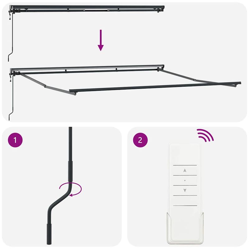 Casa si Gradina - Gradina si terasa - Umbrele si pavilioane - Pavilioane - Cortina Retractabila Manual Portocalie si alba 350x250 cm - Infinity.ro