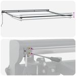 Casa si Gradina - Gradina si terasa - Umbrele si pavilioane - Pavilioane - Cortina Retractabila Manual Portocalie si alba 350x250 cm - Infinity.ro