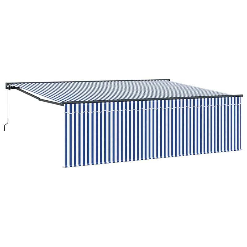 Casa si Gradina - Gradina si terasa - Umbrele si pavilioane - Pavilioane - Cortina Retractabila Albastru si alb Albastru si Alb Antracit - Infinity.ro