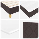 Casa si Gradina - Mobilier - Paturi si accesorii - Paturi - Pat cu arcuri Maro inchis 100 x 200 cm Spuma si tapiterie - Infinity.ro