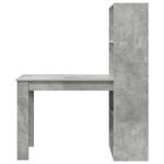 Casa si Gradina - Mobilier - Mese si birouri - Birouri - Birou cu raft cu depozitare Gri din beton 122 x 67 x 145 cm - Infinity.ro