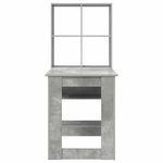 Casa si Gradina - Mobilier - Mese si birouri - Birouri - Birou cu raft cu depozitare Gri din beton 122 x 67 x 145 cm - Infinity.ro
