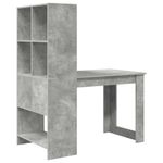 Casa si Gradina - Mobilier - Mese si birouri - Birouri - Birou cu raft cu depozitare Gri din beton 122 x 67 x 145 cm - Infinity.ro