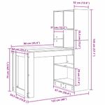 Casa si Gradina - Mobilier - Mese si birouri - Birouri - Birou cu raft cu depozitare Gri din beton 122 x 67 x 145 cm - Infinity.ro