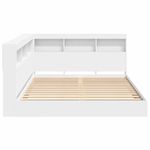 Casa si Gradina - Mobilier - Paturi si accesorii - Paturi - Pat cu biblioteca cu raft 2 pcs Alb 140 x 200 cm Lemn compozit - Infinity.ro