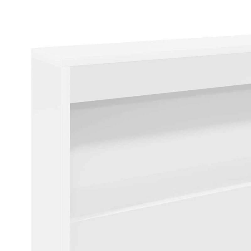 Casa si Gradina - Mobilier - Paturi si accesorii - Paturi - Pat cu biblioteca cu raft 2 pcs Alb 140 x 200 cm Lemn compozit - Infinity.ro