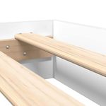 Casa si Gradina - Mobilier - Paturi si accesorii - Paturi - Pat cu biblioteca cu raft 2 pcs Alb 140 x 200 cm Lemn compozit - Infinity.ro