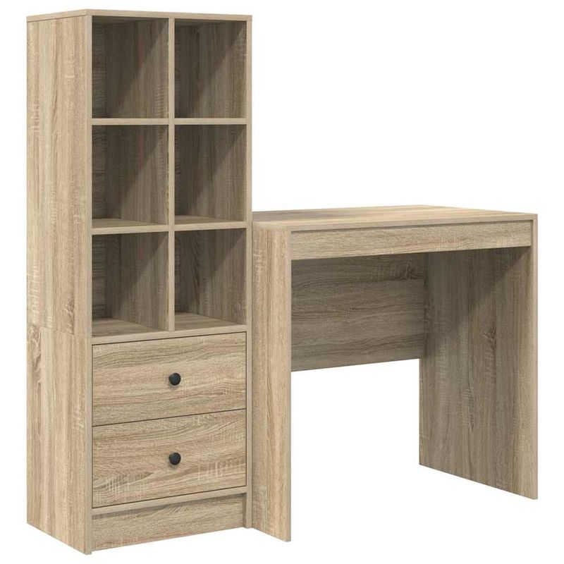 Casa si Gradina - Mobilier - Mese si birouri - Birouri - Birou  cu stocare Stejar Sonoma Lemn prelucrat - Infinity.ro