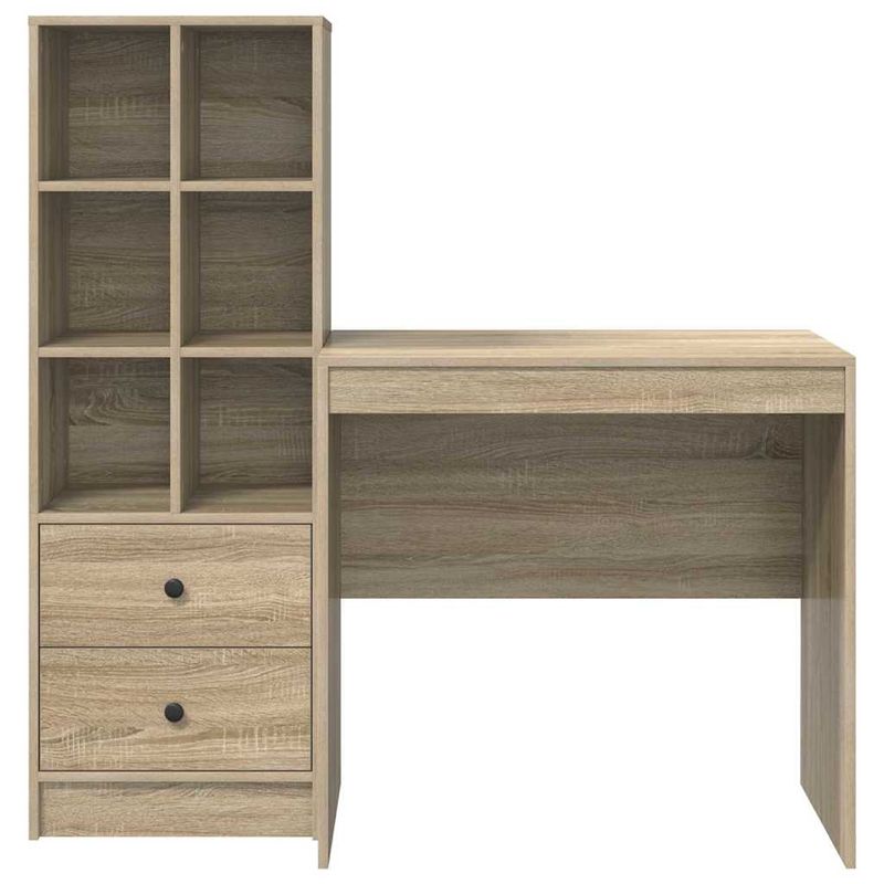 Casa si Gradina - Mobilier - Mese si birouri - Birouri - Birou  cu stocare Stejar Sonoma Lemn prelucrat - Infinity.ro