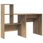 Casa si Gradina - Mobilier - Mese si birouri - Birouri - Birou stejar artizanal 131.5 x 50 x 106.5 cm Lemn compozit - Infinity.ro