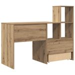 Casa si Gradina - Mobilier - Mese si birouri - Birouri - Birou stejar artizanal 131.5 x 50 x 106.5 cm Lemn compozit - Infinity.ro