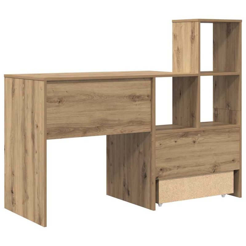 Casa si Gradina - Mobilier - Mese si birouri - Birouri - Birou stejar artizanal 131.5 x 50 x 106.5 cm Lemn compozit - Infinity.ro