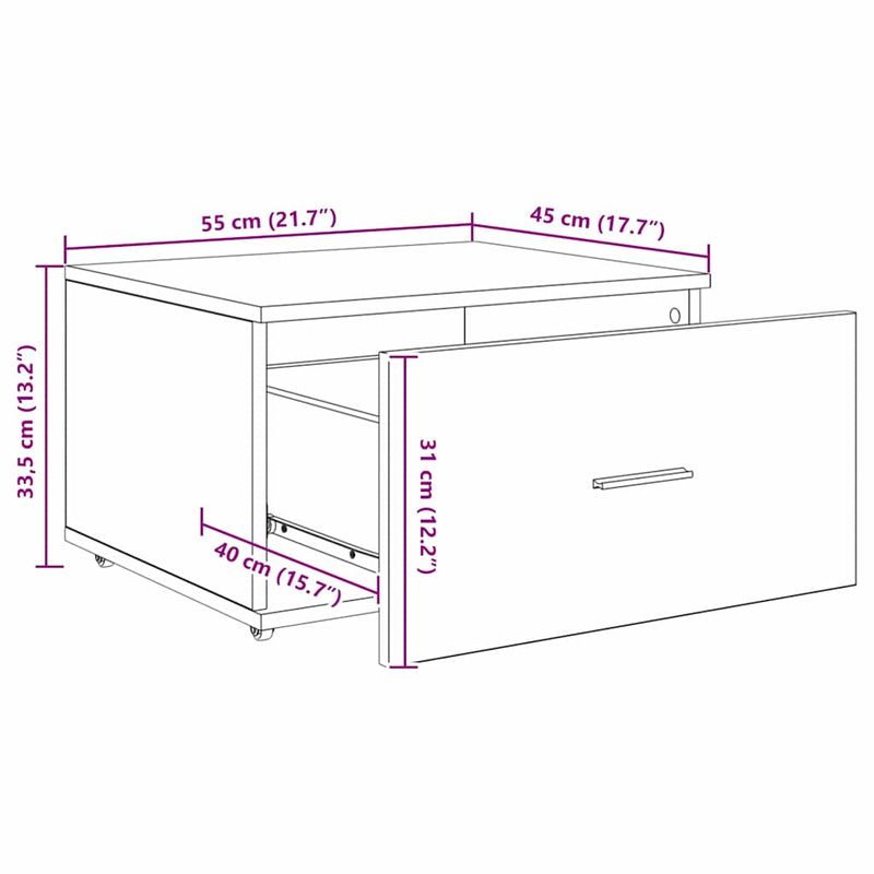 Casa si Gradina - Mobilier - Mese si birouri - Birouri - Birou stejar artizanal 131.5 x 50 x 106.5 cm Lemn compozit - Infinity.ro
