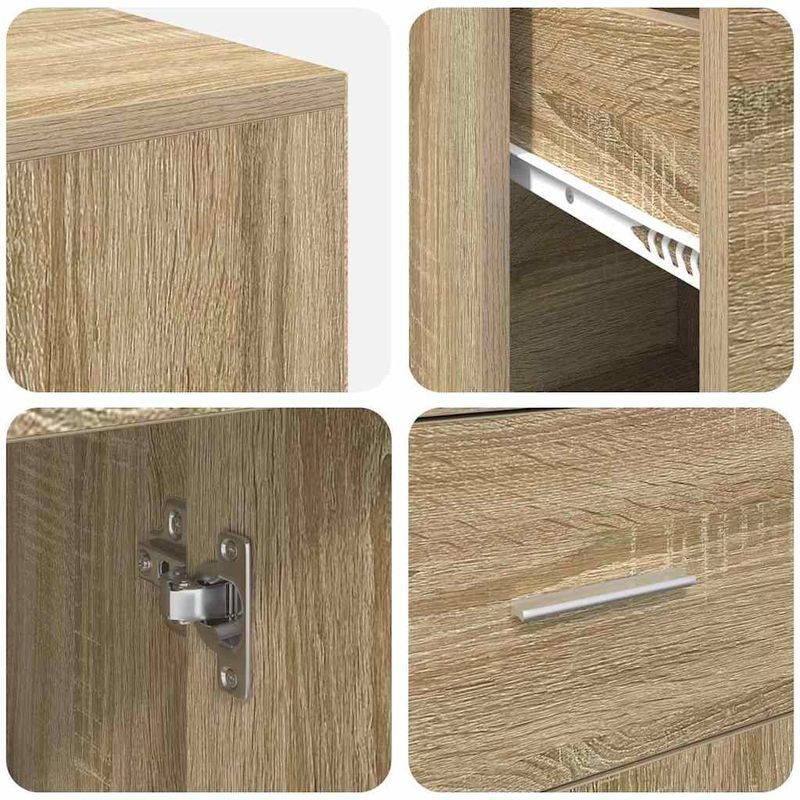 Casa si Gradina - Mobilier - Mese si birouri - Birouri - Birou de colt Sonoma Oak 102x88x75 cm Lemn aglomerat - Infinity.ro