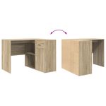 Casa si Gradina - Mobilier - Mese si birouri - Birouri - Birou de colt Sonoma Oak 102x88x75 cm Lemn aglomerat - Infinity.ro
