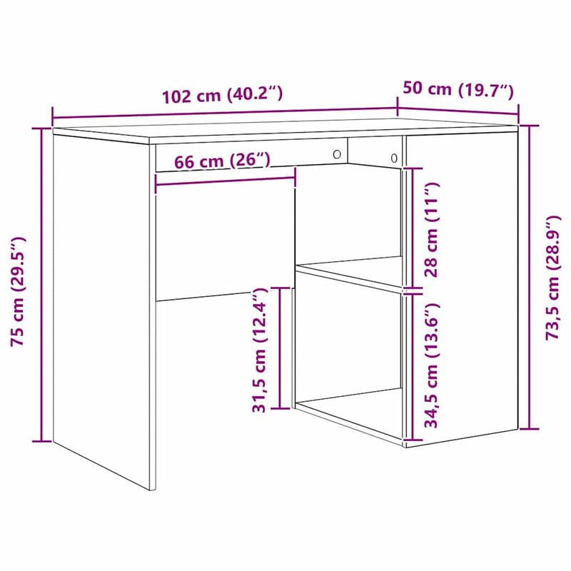 Casa si Gradina - Mobilier - Mese si birouri - Birouri - Birou de colt Sonoma Oak 102x88x75 cm Lemn aglomerat - Infinity.ro