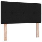 Casa si Gradina - Mobilier - Paturi si accesorii - Paturi - Pat cu arcuri cu headboard Negru 100 x 200 cm Tesatura si Spuma - Infinity.ro