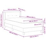Casa si Gradina - Mobilier - Paturi si accesorii - Paturi - Pat cu arcuri cu headboard Negru 100 x 200 cm Tesatura si Spuma - Infinity.ro
