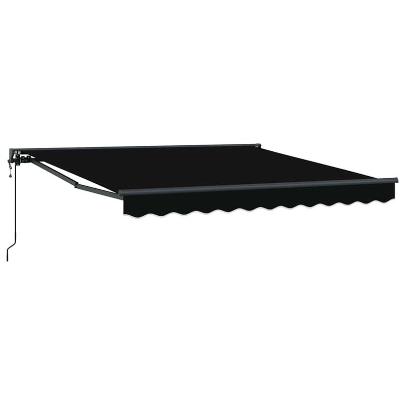 Casa si Gradina - Gradina si terasa - Umbrele si pavilioane - Pavilioane - Cortina Retractabila Manual Negru 350x250 cm Poliester - Infinity.ro