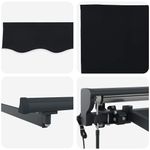 Casa si Gradina - Gradina si terasa - Umbrele si pavilioane - Pavilioane - Cortina Retractabila Manual Negru 350x250 cm Poliester - Infinity.ro