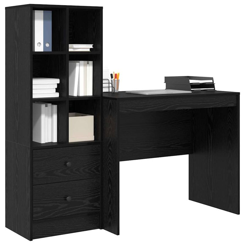 Casa si Gradina - Mobilier - Mese si birouri - Birouri - Birou cu depozitare Stejar negru Lemn prelucrat - Infinity.ro