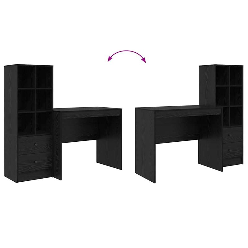 Casa si Gradina - Mobilier - Mese si birouri - Birouri - Birou cu depozitare Stejar negru Lemn prelucrat - Infinity.ro