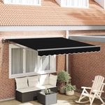 Casa si Gradina - Gradina si terasa - Umbrele si pavilioane - Pavilioane - Cortina Retractabila Manual Negru 300x250 cm Poliester - Infinity.ro