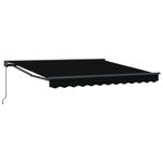 Casa si Gradina - Gradina si terasa - Umbrele si pavilioane - Pavilioane - Cortina Retractabila Manual Negru 300x250 cm Poliester - Infinity.ro