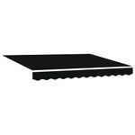 Casa si Gradina - Gradina si terasa - Umbrele si pavilioane - Pavilioane - Cortina Retractabila Manual Negru 300x250 cm Poliester - Infinity.ro