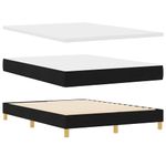 Casa si Gradina - Mobilier - Paturi si accesorii - Paturi - Pat cu arcuri cu headboard Manual Negru 160 x 200 cm Tapiterie - Infinity.ro