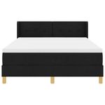 Casa si Gradina - Mobilier - Paturi si accesorii - Paturi - Pat cu arcuri cu headboard Manual Negru 160 x 200 cm Tapiterie - Infinity.ro