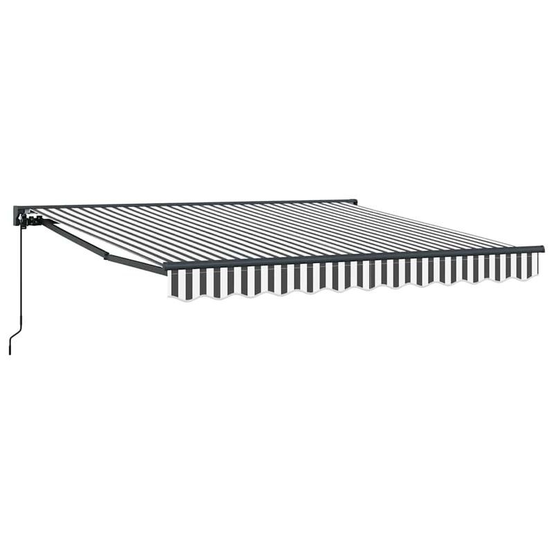 Casa si Gradina - Gradina si terasa - Umbrele si pavilioane - Pavilioane - Cortina Retractabila Manual Antracit si Alb 300x250 cm - Infinity.ro